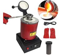 Four de fusion électrique pour or, four de fusion automatique, four de fusion numérique 1150 °C / 2102 °F, kit de moulage de métal avec creuset en graphite pour ferraille fondue, Sil