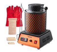 Four de Fusion Électrique-VEVOR-1500 W-Kit de Fusion d'Or avec Température Maximale 1150 ℃-avec Creuset en Céramique de 5 kg