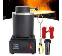 Four De Fusion/Machine De Fusion Électrique 1400 W - Contrôle Numérique De La Température Pid Et Creuset En Graphite - Fusion Rapide Des Déchets D'or Et D'argent En 40 À 48 Minutes 3kg-Black