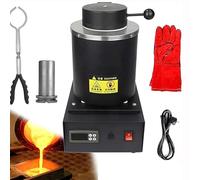 Four de fusion numérique pour or 2102°F/1150°C, machine de fusion électrique de 1400 W avec creuset en graphite pour la fusion de déchets, le raffinage de l'or, de l'argent, du cuivre, de l'aluminiu