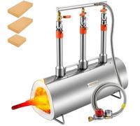 Four de Fusion Ovale - VEVOR - Forge au Gaz Propane Four de Fusion avec 3 Brûleurs Forgerons Couteliers