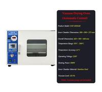 Four de séchage et de chauffage de laboratoire 16 L, four de séchage numérique à convection à air forcé, acier inoxydable, contrôle de la température de laboratoire industriel(A,2)