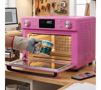 Four de Sublimation 30L - Contrôle Numérique Température/Minuterie, 4 Tubes Chauffants pour Chauffage Uniforme - Compatible Mugs, Gourdes, Assiettes, Coques Téléphone,Pink