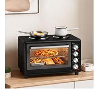 Four de table électrique 36 L avec deux plaques de cuisson et tournebroche pour cuisson et rôtissage