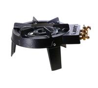 Four d'extérieur - Réchaud gaz - Compact 3 feux - Transportable - Sécurisé - Noir