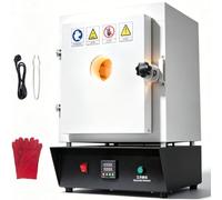 Four électrique 1500 W pour la fabrication de bijoux, four à moufle -17,8-1 150 °C/1150 ℃, four à poterie contrôle de la température pour moulage de métal, vitrage de poterie et projets de bricolage
