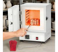 Four électrique 2000 W, four fermé, four pour poterie à la maison, four de chauffage pour l'industrie et le laboratoire, four de fusion des métaux 1150 ℃, pour la dentisterie, traitement de bijoux