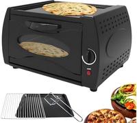 Four électrique 2100 W Tandoori et Four à pizza, double capacité, antiadhésif, résistant à la chaleur, porte vitrée, idéal pour un usage commercial