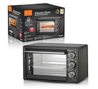 Four Électrique 22 L, Four De Cuisson Domestique Multifonction Avec Hublot, Idéal For Les Frites, Les Gâteaux Et Le Pain, Facile À Utiliser