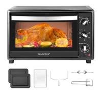 Four électrique 48 L, Chaleur tournante - 6 modes Multi Fonction - Programmable 230°, Minuterie 60 min, Arrêt Automatique, 1800W