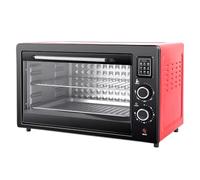 Four électrique 48 L, grand four double encastrable, température réglable 120 à 250 °C, minuterie 60 minutes, avec plaque cuisson grille métallique, for cuisson four préparation plats