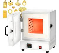 Four électrique à moufle 2000 W, 1150 ℃ en fibre de céramique avec affichage de la température pour la fabrication de bijoux, moulage de métal, vitrage et fusion de poterie
