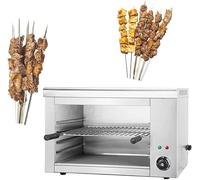 Four électrique à salamandre, four électrique commercial à contrôle thermostatique, appareil de cuisine à grille réglable 2200 W en acier inoxydable pour gril, côtelettes, steak, pizza, poulet rôti