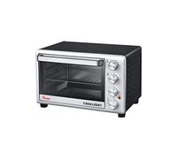 Four électrique avec lumière intérieure Rôtissoire Ventilé 28 L - 1600 W avec double verre de sécurité et panier tournant