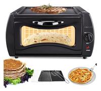 Four électrique de comptoir et appareil à pizza (usage domestique) | Température réglable | Convient for chapati, roti, naan, lahmacun, manakish | Accessoires inclus