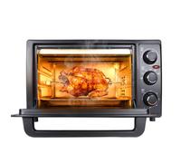 Four électrique de cuisine 1500 W compact, équipé de rôtisserie, minuterie et accessoires pour tous vos préparations culinaires