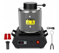 Four électrique de fusion d'or de 3 kg, 220 V, four de coulée de 1150 °C pour applications de raffinage et de fusion de l'or, de l'argent, de l'étain et de l'aluminium