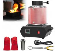 Four électrique de fusion d'or, kit de four de fusion de métaux avec creuset en graphite et pinces pour or, argent et aluminium - Idéal pour les débutants à domicile