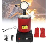 Four électrique de fusion d'or - Machine de fusion numérique en métal avec contrôle PID, kit de moulage de bijoux, creuset en graphite, moule à lingot et pinces pour or, argent, cuivre, aluminium