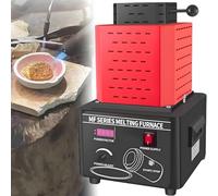 Four Électrique Fusion D'or 5000 W, 1600 °C / 2912 °F, Machine Fusion Métaux Numérique, Mini Four Fusion À Moyenne Fréquence Avec Creuset En Graphite 2/3 Kg, Four Fonderie Four Coulée Red-3KG