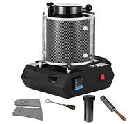 Four électrique portable de 1750 W pour la fusion de l'or, avec contrôle numérique PID. Fond le métal à 1150 °C en quelques minutes. Inclut un creuset en quartz et un kit de sécurité pour la fabrica