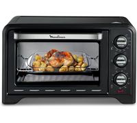 Four Électrique Posable 19 L, Compact, Chaleur Tournante, 6 Modes De Cuisson, Thermostat Réglable Jusqu¿À 240°C, Minuteur 120 Min, Grille Réversible, Lèche Frites, Optimo Noir Ox444810