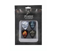 Four Elements Lot de 4 médiators pour guitare Épaisseur mixte 0,71 mm - 1,5 mm
