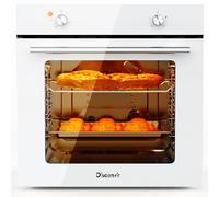 Four encastrable 60 cm Disaenvir, four encastrable blanc 4 fonctions, four avec fonction vapeur 65 L, fonction pizza 2,2 kW, grill, cuisson à chaleur tournante 3D sur 6 niveaux