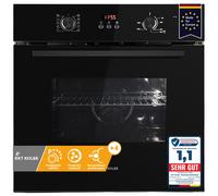 Four encastrable 60cm autonome noir chaleur tournante grill four de cuisine [EEK: A+]