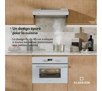 Klarstein SpaceSmart Four Encastrable Chaleur Tournante - 41 L, 8 Fonctions, Minuterie Numérique, Nettoyage Vapeur, Porte Amovible, Classe Énergétique A, Design Compact