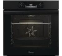 Hisense BI64211EPB Cuisinière électrique encastrable multifonction, 77 litres, 60 cm, fonction pizza 300°, pyrolytique, Airfry, couleur noir, classe énergétique A