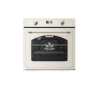 Klarstein Four Encastrable Pyrolyse Chaleur Tournante 76L 11 Modes Classe A Design Rétro Four Électrique 60cm Crème