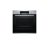 Four encastrable pyrolyse Bosch HBA573ES0 - Four multifonction Chaleur tournante ou pulsée / 71 litres Inox / Rails télescopiques / Porte froide (4 vitres)