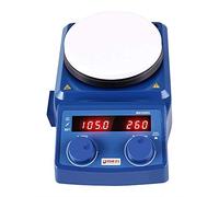 FOUR E'S SCIENTIFIC Agitateur magnétique avec plaque chauffante - 5 l - 100 à 1500 tr/min - 280 °C - Écran LED - Agitateur de laboratoire - Avec capteur PT1000 de température PT1000 - Support non