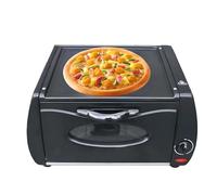 Four Et Pizza Tandoor Électrique, Four À Pizza Électrique Mini Pizza avec Contrôle de Température, Verre Visuel Et Plaque Supérieure Chaude pour la Cuisson de Cuisine Parfaite