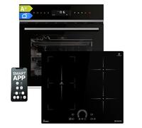 Cuisinière: Four encastrable 60cm EB8317HC + 60cm Plaque à induction IH85901FZ | Rôtisserie | Fonction pizza | Grill | Air circulant | Air chaud | Minuterie automatique | SET8317HCIH592FZ