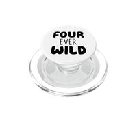 Four Ever Wild 4ème Anniversaire garçon Fille 4 Ans PopSockets PopGrip pour MagSafe