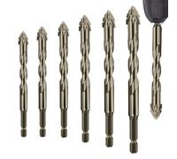 Four-Flute Sawtooths Eccentric Drill - High-Strength Eccentric Twist Drill | Twist Sawtooths Eccentric Drill Bit | Four Edged Serrated Eccentric Drill | Versatile High Hardness Twist Drill Bits For Me