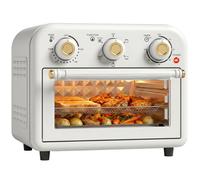 Four friteuse à air chaud - HOMCOM - 12 L - 1200 W - plaque de cuisson, panier de friture - acier - 34,2 x 32 x 28,2 cm - crème