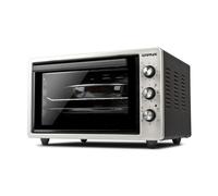 G3 Ferrari G10153 Four électrique à convection, Jusqu’à 300°C, 5 Modes de cuisson, 1400 W, Double vitrage, minuterie 90 minutes, Accessoires inclus, Argent/noir