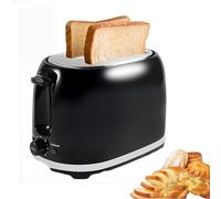 Four grille-pain avec levier de levage élevé, 2 tranches, 7 réglages de teinte, plateau à miettes amovible, grille-pain électrique pour tranches épaisses et crumpets