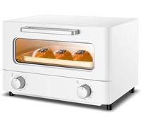 Four grille-pain, Mini four 12 L, cuisinière et grill électriques, petit de cuisson domestique, minuterie, double porte vitrée, chaleur supérieure inférieure, à convection 1000 W (bleu)(White)