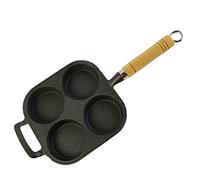 Four-Hole Egg Burger Pot Household Gas Induction Cooker Universal Flat-Bottomed Non-Stick Frying Pan Cast Iron Porous Omelette Pan
