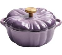 Four Hollandais À Citrouille Marmite En Forme De Citrouille Avec Couvercle,Poignée,Cocotte Citrouille,Marmite À Soupe,1.5/1.85/3.7 L Fonte Émaillée Antiadhésive Pour Ragoût,Soupe Cuisine A,20CM