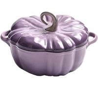 Four Hollandais À Citrouille Marmite En Forme De Citrouille Avec Couvercle,Poignée,Cocotte Citrouille,Marmite À Soupe,1.5/1.85/3.7 L Fonte Émaillée Antiadhésive Pour Ragoût,Soupe Cuisine B,20CM