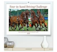 Four-in-hand Driving Challenge (High Quality Premium Wall Calendar 2026 DIN A2 landscape),CALVENDO 12 Month Wall Calendar: Spectacular gallops through the obstacle course