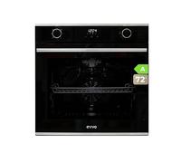 Four intégré EVVO H20, efficacité énergétique A, 77L de capacité, 7 programmes, minuteur, affichage numérique, télécommande, sélecteur, porte triple vitrage, couleur inox