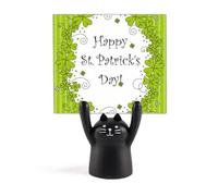 Four Ireland Happy St.Patrick's Day Memo Holder Cartoon Black Cat Stand Decoration
