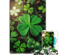 Four Leaf Clover Puzzle Papier 1000pcs (70x50cm) Cadeau pour Adultes | Un cadeau puzzle du Nouvel An pour les soirées calmes du Nouvel An, pour un moment calme.