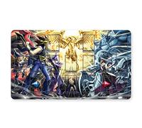 Four Leaves Blue-Eyes White Dragon Tapis de jeu de cartes à collectionner TCG 60 x 35 cm Compatible avec MTG TCG CCG RPG DTCG avec sac étanche pour tous les âges